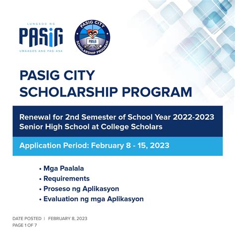 Senior High School in Pasig .